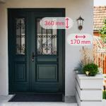 Licht-ervaringen K/CX/189907/091666 rustieke buitenwandlamp tuinlantaarn aluminium tuin huis binnenplaats., zonder bewegingsmelder