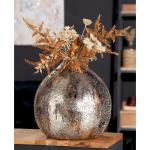 Bloemenvaas vaas van metaal - decoratie woonkamer cadeau voor vrouwen verjaardag Moederdag - kleur: metallic bruin hoogte 28 cm