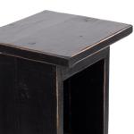 RUSTICALES houten cd-rek CD Tower | massief mahonie hout, 76 x 15,5 x 16 cm (h x b x d) | houten plank met 4 vakken, cd-opslag | kleur: 09 Voodoo - zwart