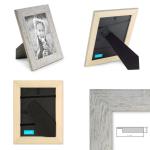 Fotolijst, 15 x 20 cm, hout, blauw, set van 2 echt houten lijsten, rustiek, strandhuis, Made in Germany, echt glas, om op te hangen en neer te zetten, extra accessoires - drijfhout