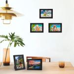 7 stuks fotolijstenset, 10 x 15 cm, voor 15 x 10 foto's, zwarte fotolijst, collage, wand- of tafelstandaard, cadeau voor vriend