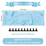 6 Packungen Käsetuch-Tischläufer, 3 m, babyblaue Gaze-Tischläufer, Tischdekoration, 88,9 x 304,8 cm, rustikaler Käsetuch-Tischläufer, transparenter Käsetuch-Stoff, Tischläuf