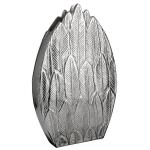 Bloemenvaas vaas van aluminium - decoratie woonkamer cadeau voor vrouwen verjaardag Moederdag - kleur: zilver hoogte 28,5 cm