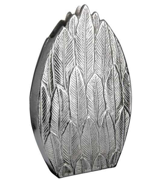 Bloemenvaas vaas van aluminium - decoratie woonkamer cadeau voor vrouwen verjaardag Moederdag - kleur: zilver hoogte 28,5 cm