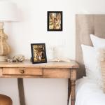 7 stuks fotolijsten 15 x 20 cm, zwart, fotolijst, collageset voor 20 x 15 cm foto's en afbeeldingen, wand- of tafelstandaard voor woonkamer, slaapkamer, kantoor