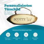 Hondenbordje van hout, gepersonaliseerd met naam, spreuk, motief, naambordje voor honden, waarschuwingsbord hond, waarschuwingsbord voor hondenrassen, voor hondenliefhebbers, houte