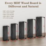 Set van 5 zwevende wandplanken, hoogwaardig zwart en zwart ijzer, met flexibel design, voor woonkamer, slaapkamer, badkamer, kantoor