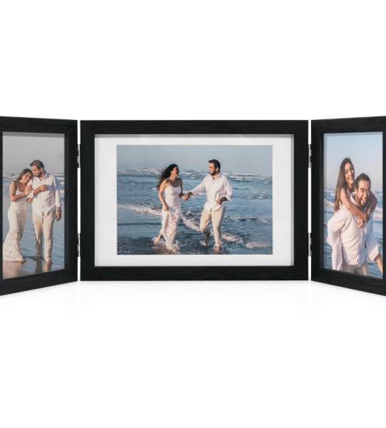 Bilderrahmen Collage Schwarz 3 Bilder für 10x15 und 13x18 Fotos Mehrfach Holz Fotorahmen Family Hochzeit Geschenk