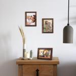 7 stuks fotolijsten set 13x18 cm voor 18x13 foto's en foto's, bruine fotolijst collage, wand- of tafelstandaard - cadeau vriend