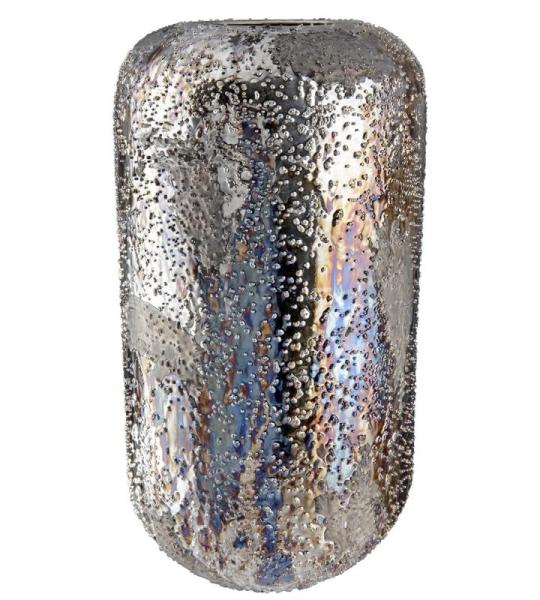Bloemenvaas vaas van metaal - decoratie woonkamer cadeau voor vrouwen verjaardag Moederdag - kleur: metallic bruin hoogte 36 cm