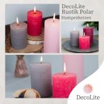 : 4 x rustieke pool-stompkaarsen 120/78 mm. Brandduur ca. 60 uur! incl. Candle Profi staafaansteker - Duitse merkfabrikant - RAL gecertificeerd (wit)