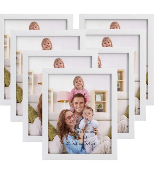 7 stuks fotolijstenset, 20 x 25 cm, voor 25 x 20 foto's en afbeeldingen, moderne witte fotolijst, collage, wand- of tafelstandaard, cadeau voor vriend