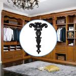4 stuks klassieke decoratieve T-, 3,2 inch zware zinklegering T-riem antieke schuurdeur met schroeven (zwart)