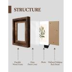 Fotolijsten 7x5 Fotolijsten 5x7 inch Houten voor Muur Vriend Familie Kerst Verjaardagscadeau Echte Klasse met Mounts Schuur Hout Diepe Rustieke Frames Display Heavy Duty Bureau Taf