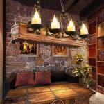 Loft Houten Kroonluchter Vintage Industriële Drop Lights Retro Stijl Hanglamp Iron Art Verstelbare hoogte E14 Retro 8 Lamp Internet Cafe Bar Restaurant Verlichting