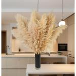 Gedroogde pampasgrasdecoratie XXL, 10 stuks, groot, rietgrasboeket voor bruiloft, boho-bloemen en tafeldecoratie thuis, rustieke boerderijfeest (100 cm)