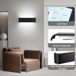 LED wandlamp binnen zwart wandlamp modern up down licht wandverlichting koud wit 6000K trapverlichting 16W IP44 ganglampen voor woonkamer slaapkamer gang van aluminium