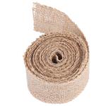 Jute Lint Stof Rustiek Jute Lint Roll Jute Rollen, Brede Jute Linten Natuurlijk voor Feest Decoratief DIY Handgemaakte Ambachten Kunst, Kerstdecoratie (50mm)