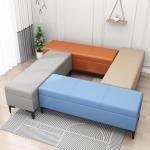 Faux Lederen Opslag Ottomaanse Bank voor Slaapkamer met Toy Box Organizer en 300lbs Ondersteuning Extra Lange Gestoffeerde Salontafel Bank