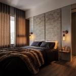 2 retro wandlampen hout binnen wandlamp 1 lichtpunt vintage lamp in industrieel design met schakelaar van metaal en hout - in roosterlook - zwart - fitting: E27 - zonder lamp