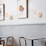 Wandlamp voor binnen, hout, E27 wandlamp, vintage, industrieel, wit, retro lamp van kooi, metaal, moderne wandlampen voor woonkamer, eetkamer, slaapkamer, hal, keuken