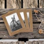 Fotolijst 20 x 30 cm, eiken-look, set van 3 rustieke houten frame, strandhuis, Made in Germany, echt glas, om op te hangen, extra accessoires, drijfhoutlook met een vleugje kustfla