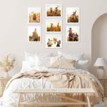 7 stuks fotolijstenset, 20 x 25 cm, voor 25 x 20 foto's en afbeeldingen, moderne witte fotolijst, collage, wand- of tafelstandaard, cadeau voor vriend