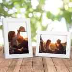 7 stuks fotolijsten set 10x15 cm voor 15x10 foto's en afbeeldingen, moderne witte fotolijsten collage, wand- of tafelstandaard - cadeau vriend