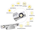 Glighone Moderne wandlamp 2 leds 6 W modieus licht 360 graden instelbaar licht van aluminium, geschikt voor hal, woonkamer, trappenhuis, slaapkamer, hal, koud wit