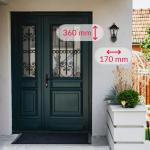 Licht-ervaringen K/CX/189907/091666 rustieke buitenwandlamp tuinlantaarn aluminium tuin huis binnenplaats., zonder bewegingsmelder