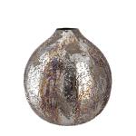 Bloemenvaas vaas van metaal - decoratie woonkamer cadeau voor vrouwen verjaardag Moederdag - kleur: metallic bruin hoogte 28 cm
