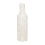 Bamboe Tall Geweven Vloervaas, 9" x 9" x 30", Wit