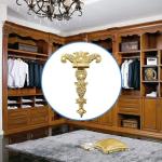 Antieke , 4 stuks zinklegering kast decoratieve retro gesneden scharnier T-riem voor deuren kast sieraden doos, goud