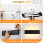 16W LED Wandlamp Binnen Zwart Wandlamp Modern Up Down Licht Muurverlichting Warmwit Trap Verlichting IP44 Ganglampen voor Woonkamer Slaapkamer Gang enzovoort, van Aluminium