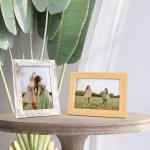 Rustieke fotolijst 13 x 18 cm, set van 7 in verschillende kleuren, voor wand- en tafelopstelling
