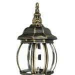Brest Buitenlamp voor aan de muur, aluminium en glas, in antiek goud, IP23, terras, tuin, B: 15,5 cm, E27, rustieke lantaarn, buitenwandlamp, balkon