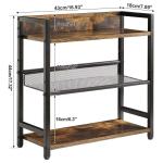 3-Tier Kruidenrek - Industriële Teller Plank, Desktop Opslag Organizer, Staand Kruidenrek voor Aanrecht Keuken, Kantoor, Woonkamer, Rustiek Bruin TLJ021H