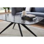 Elias Salontafel in zwart, buitengewone salontafel met metalen frame voor je woonkamer, metaal, 110 x 44 x 70 cm