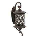 Wandlamp buiten zwart glas aluminium IP23 terras tuin T: 23,5 cm E27 lantaarn nostalgie rustieke outdoor wandlamp binnenplaats LANTERN