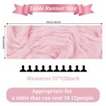 6 Packungen Käsetuch-Tischläufer, 3 m, hellrosa Gaze-Tischläufer, Tischdekoration, 89,9 x 304,8 cm, rustikaler Käsetuch-Tischläufer, transparenter Käsetuch-Stoff, Tischläufe