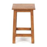 Rustical houten kruk Madero | 48x30x30 cm (HxBxD), gerecycled hout | houten kruk | kleur: 08 honingkleuren gewaxt