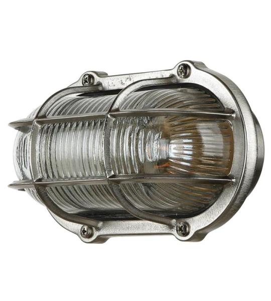 Lichterlebnisse 400/B NICKEL MATT 9729 AuÃŸenwandleuchte E27 Nickel (matt), Klar, Transparent