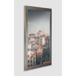Monaco Fotolijst, 50 x 80 cm, blauwgoud gemêleerd, fotolijst, metaallook, geborsteld aluminium, posterlijst, verwisselbare lijst