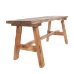 Vintage Anzio houten bank, 90 x 26 x 39 cm (l x b x h), rustieke zitbank, oude houten look