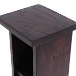 RUSTICALES houten cd-rek CD Tower | massief mahonie hout, 76x15,5x16cm (HxBxD) | houten plank met 4 vakken, cd-opslag | kleur: 03 donkerbruin