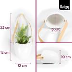 Hangende bloempotten, set van 3 stuks, keramische hanglampen, wandvazen voor planten, hangende bloempotten voor binnen, wandplantenhouder, Scandinavische decoratie, wanddecoratie v
