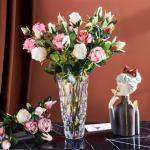 Glazen bloemenvaas, moderne minimalistische vaas, Scandinavisch glas, bloemen, handgemaakte bloemenarrangement, decoratie, hydrocultuur, ornament voor thuis, eettafel, cadeau voor 