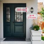 Wandlamp buiten zwart, buitenlamp rustiek maritiem, IP44, E27, H:36 cm, balkon, terras, huis, nostalgisch, buiten wandlamp