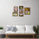 7 stuks fotolijsten set 13x18 cm voor 18x13 foto's en foto's, bruine fotolijst collage, wand- of tafelstandaard - cadeau vriend
