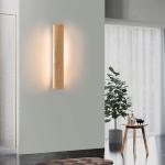 Led-wandlamp voor binnen, wandlamp: 52 cm x 2 17 W, moderne hallamp, hout, trappenhuislamp, 3000 K, warmwit, nachtlamp, wandverlichting voor woonkamer, slaapkamer, hal, trappenhuis